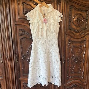 Chicwish White Floral Lace Dress